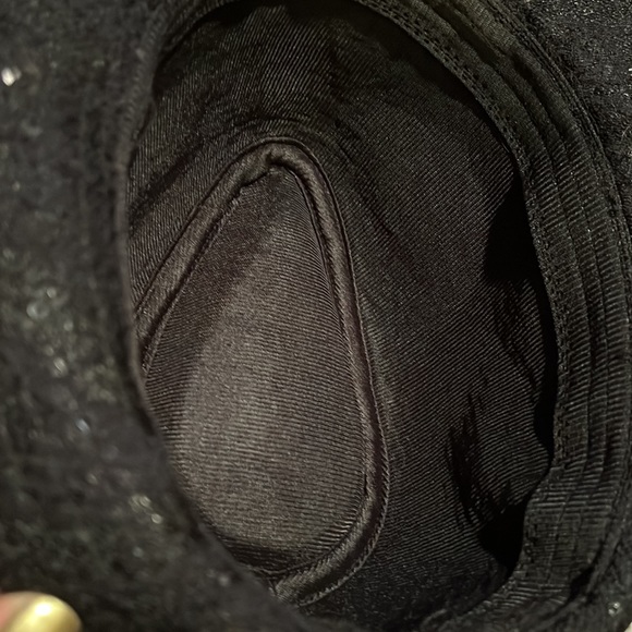 BKE black sequin and lace fedora hat like nwot! One size!! - Picture 6 of 6